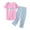 Sky Blue, variant on larppty Capri Pajamas for Women Set Plus Size Short Sleeve Sleepwear Tops with Capri Pants Funny Cartoon Print Casual Pjs Set（Light Pink，L）