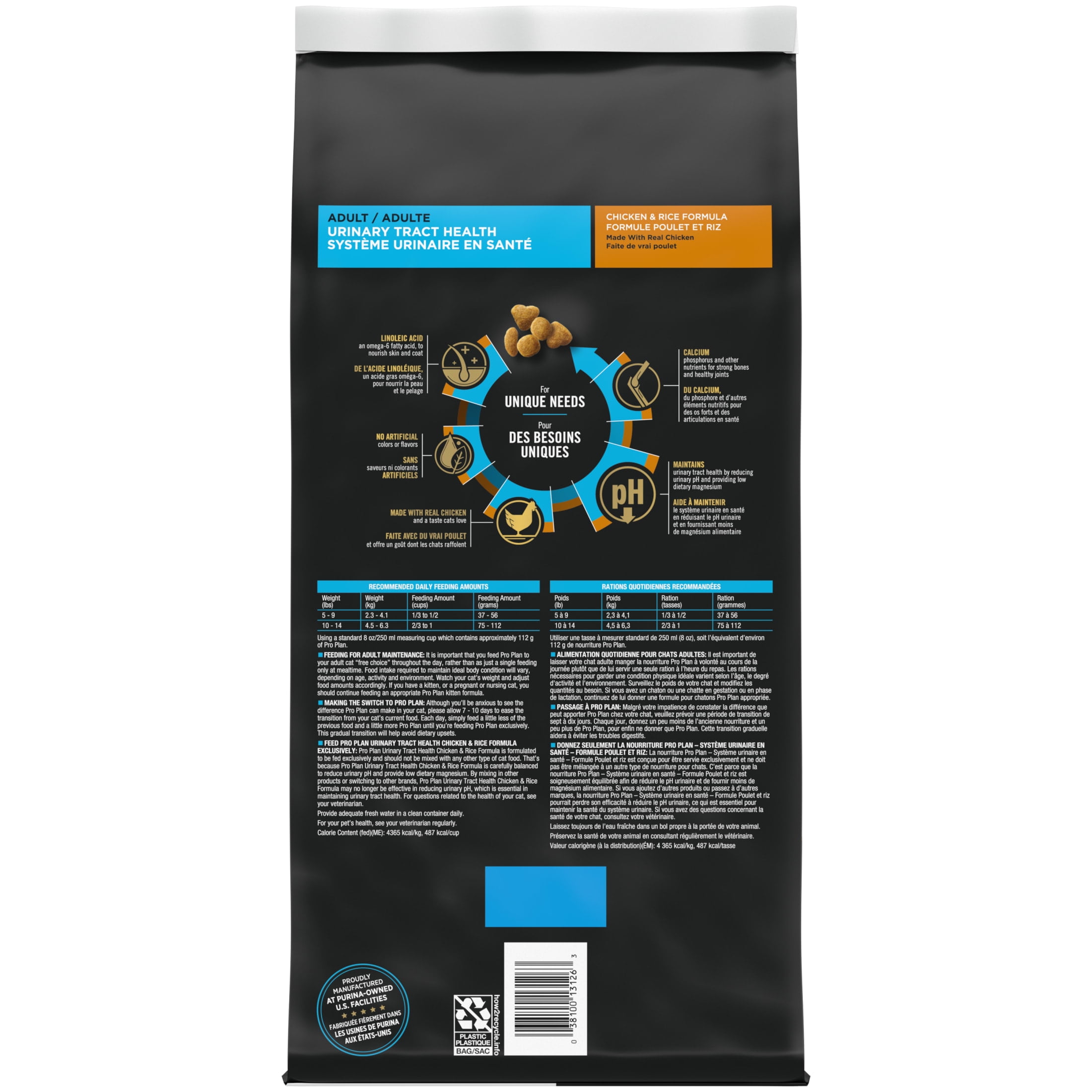 Purina Pro Plan Focus Urinary Tract Health Dry Cat Food, Chicken & Rice, 7 lb Bag