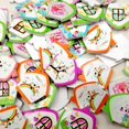 thumbnail image 2 of 100 Uds. Botones de Mixtos Estampados en apariencia para Coser, 2 of 8