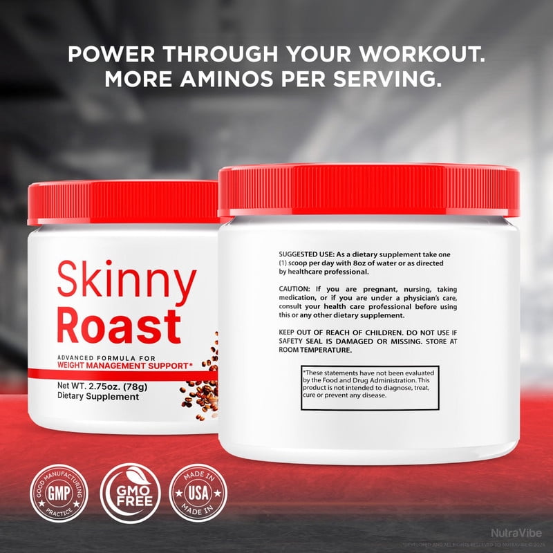 (2 Pack) Skinny Roast Powder - Naturally Supports Active Lifestyle and Fitness, Premium Supplement For Lasting Energy & Health, SkinnyRoast Coffee Detox Formula, Official Review (120 Servings)