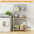thumbnail image 3 of Étagère Supérieure Double en Acier Inoxydable Robuste pour Table de Préparation et de Travail – Étagère Commerciale Réglable à 2 Niveaux, Certifiée NSF pour Restaurant, Cuisine, Bar, Garage, Taille : 12x36 Po, 3 of 8
