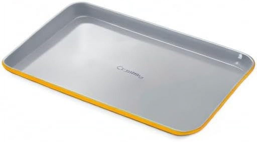 Caraway Nonstick Ceramic Small Baking Sheet (9x13”) – Oven Safe – Aluminized Steel Core – Mini Sheet Pan for Baking, Roasting & More - Marigold
