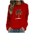 thumbnail image 2 of Craaazy Christmas Sweaters for Women Crew Neck Long Sleeve Shirts Xmas Holiday Warm Tops Gifts, 2 of 5