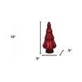 thumbnail image 2 of 12" Red Glass Christmas Tree Sculpture, 2 of 5