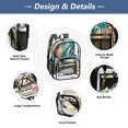 thumbnail image 5 of PVC Transparent Backpacks Clear Backpack for Travel and Outings Abstract Leaves, 5 of 7