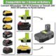thumbnail image 3 of DM18RL Converter Battery Adapter for Dewalt 20V for Milwaukee 18V M18 Llithium Battery Convert to for Ryobi Power Tools., 3 of 5