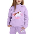 thumbnail image 4 of Byoo Toddler Girls Outfits Sets Horse Print Hooded Sweatshirt Drawstring Joggers Sweatsuit Sets Active Tracksuit Sets, 4 of 4