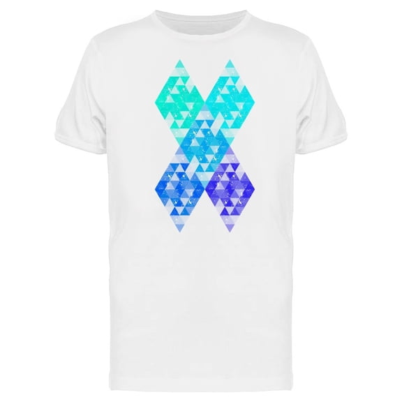 Blue Gradient Of Rhomboid Tee Men's -Image by Shutterstock
