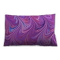 thumbnail image 1 of Ahgly Company Patterned Outdoor Rectangular Fuchsia or Magenta Purple Lumbar Throw Pillow, 13 inch by 19 inch, 1 of 5