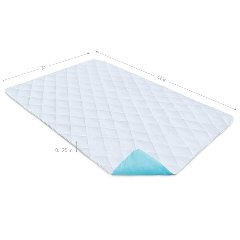 Washable Bed Pads for Incontinence, Lymneth 4-Layer Reusable Incontinence  Bed Pad 34''×72'', Skid Resistant Soft Pad, Absorbent Pads for Bed Wetting  Incontinence Individuals, Kids,Adults, Pets 34x72 Inch (Pack of 1)
