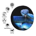 thumbnail image 4 of Sikiie Blue Viper Snake 2 PVC Leather Spare Tire Wheel Cover Spare Tire Cover, for Car Truck SUV Camper Trailer Universal Fit(14-17in)-15 inch, 4 of 6