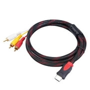 1080P HDMI Male To 3 RCA Video Audio AV Component Converter Adapter Cable UK M3U3