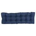 thumbnail image 2 of 60-inch by 19-inch Tufted Solid Outdoor Spun Polyester Loveseat Cushion Blue-Color, 2 of 3