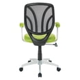 thumbnail image 3 of Pemberly Row Back Chair with Green Mesh Fabric and Silver Coated Arms and Base, 3 of 6