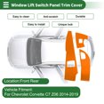 thumbnail image 2 of Cubierta del panel de interruptores de elevación de ventanas Unique Bargains para Chevrolet Corvette C7 Z06 2014-2019 Delante y detrás, etiqueta de control de ventana de puerta del automóvil Naranja, 2 of 6