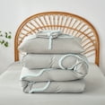 thumbnail image 6 of 3 Pieces Duvet Covers Set, Boho Tufted Comforter Sets with Zipper Closur, Soft Breathable Floral Bedding Set for All Seasons(Gray,King, 104"x90"), 6 of 6