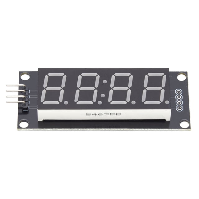 Module de Tube d'Affichage LED, Tube d'Affichage LED Stable via 2 Broches Numériques 7 Segments avec 4 Trous de Montage pour une Utilisation Bibliothèque TM1637.h Vert