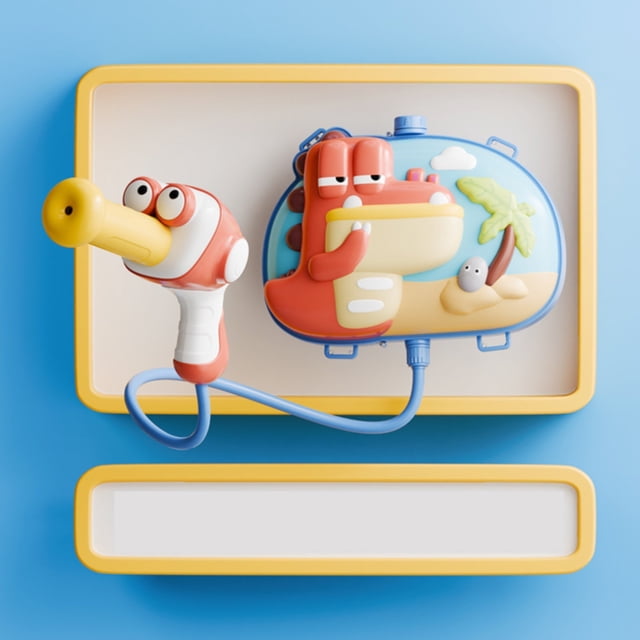 Children's Sailor Backpack Dinosaur Rabbit Duck Water Backpack Garden Water Fun Game Water Children's Toy Summer Outdoor Swimming Pool Beach (2000ML)