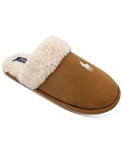 Women Size 8 Chestnut Polo Ralph Lauren Faux Fur Lined Scuff