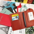 thumbnail image 2 of Estuche protector para libreta de cuero sintético para regalo de negocios, para viajes, con etiqueta para equipaje, 2 of 5