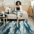 thumbnail image 2 of Jamfeel Plush Fluffy Area Rugs for Living Room Indoor Non Slip Printed Rug Home Decor Floor Carpet, 6'x9', Blue, 2 of 8