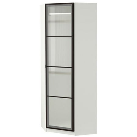Ikea Corner Wardrobe White Fevik Frosted Glass 26382 5202 86