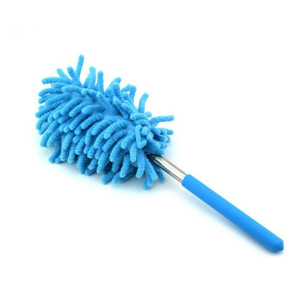 Cateissary Plumero de acero inoxidable, reemplazo de Color sólido, lavable, reutilizable, antioxidante, a prueba de humedad, removedor de polvo Suministros de limpieza para el hogar Azul
