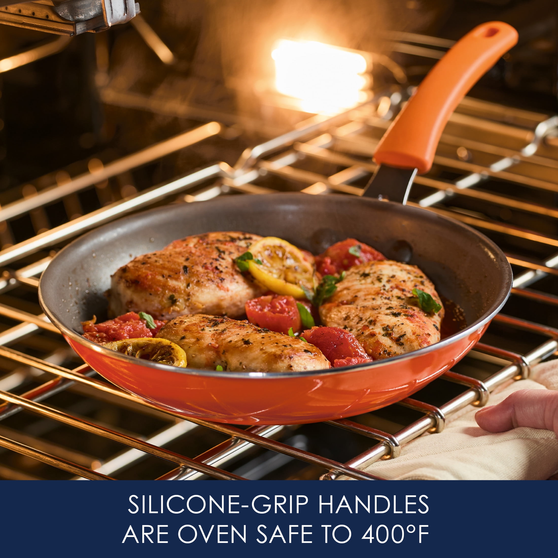 Rachael Ray Cook + Create 10-Inch Nonstick Frying Pan, Orange