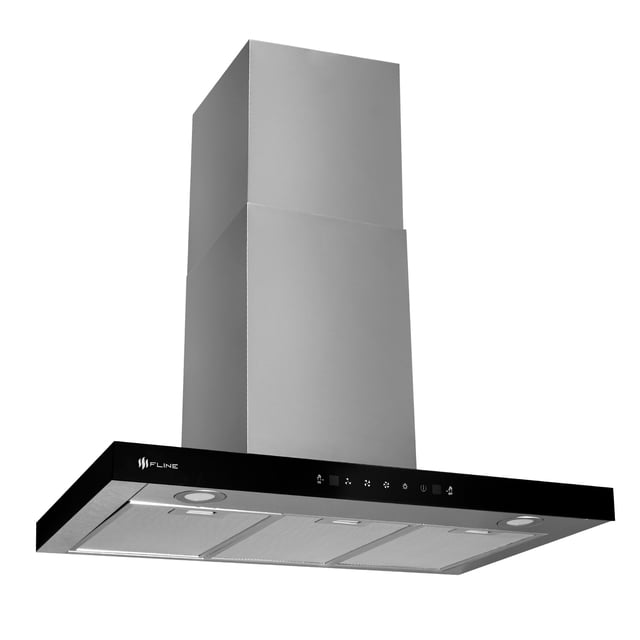 FLINE | Campana de cocina 80 cm | Tipo T DE PARED | Controles Touch y sensor |extractora | acero Inoxidable | 3 velocidades | Halle 80