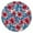 Pioneer Flower Floral, variant on Pioneer Flower Floral Print Pattern Round Fitted Tablecloth with Elastic Edge,Dining Table Cover Waterproof,Outdoor Round Tablecloth for Camping,Dining,Indoor and Outdoor