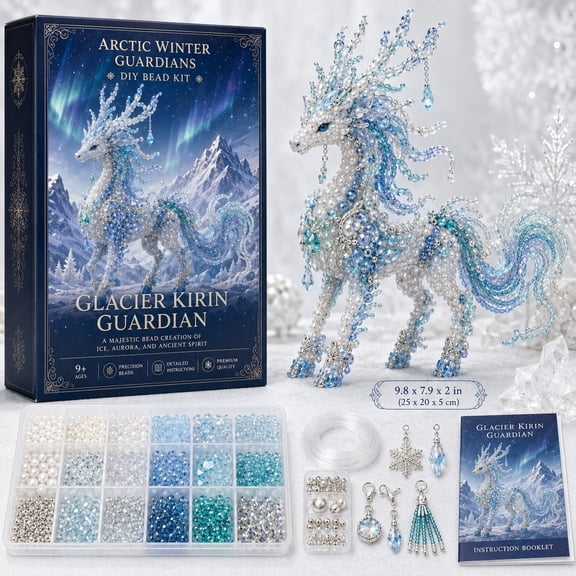DIY Animals Bead Making Kit, 3D Crystal Wire Wrapping Bead Craft Set, Complete Handmade Beaded Animal Figurine Sculpture Supplies for Adult Hobby Art Home Decor & Holiday Gift