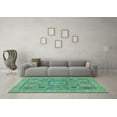thumbnail image 3 of Ahgly Company Indoor Rectangle Abstract Light Blue Modern Area Rugs, 2' x 5', 3 of 4