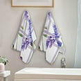 thumbnail image 4 of Dreamtimes Lavender Soft Hand Towels 2-Piece Absorbent Bath Towel Decorative Fingertip Towels for Bathroom Gym Spa Hotel Beach Swimming Pool,14.4" x 28.3", 4 of 7