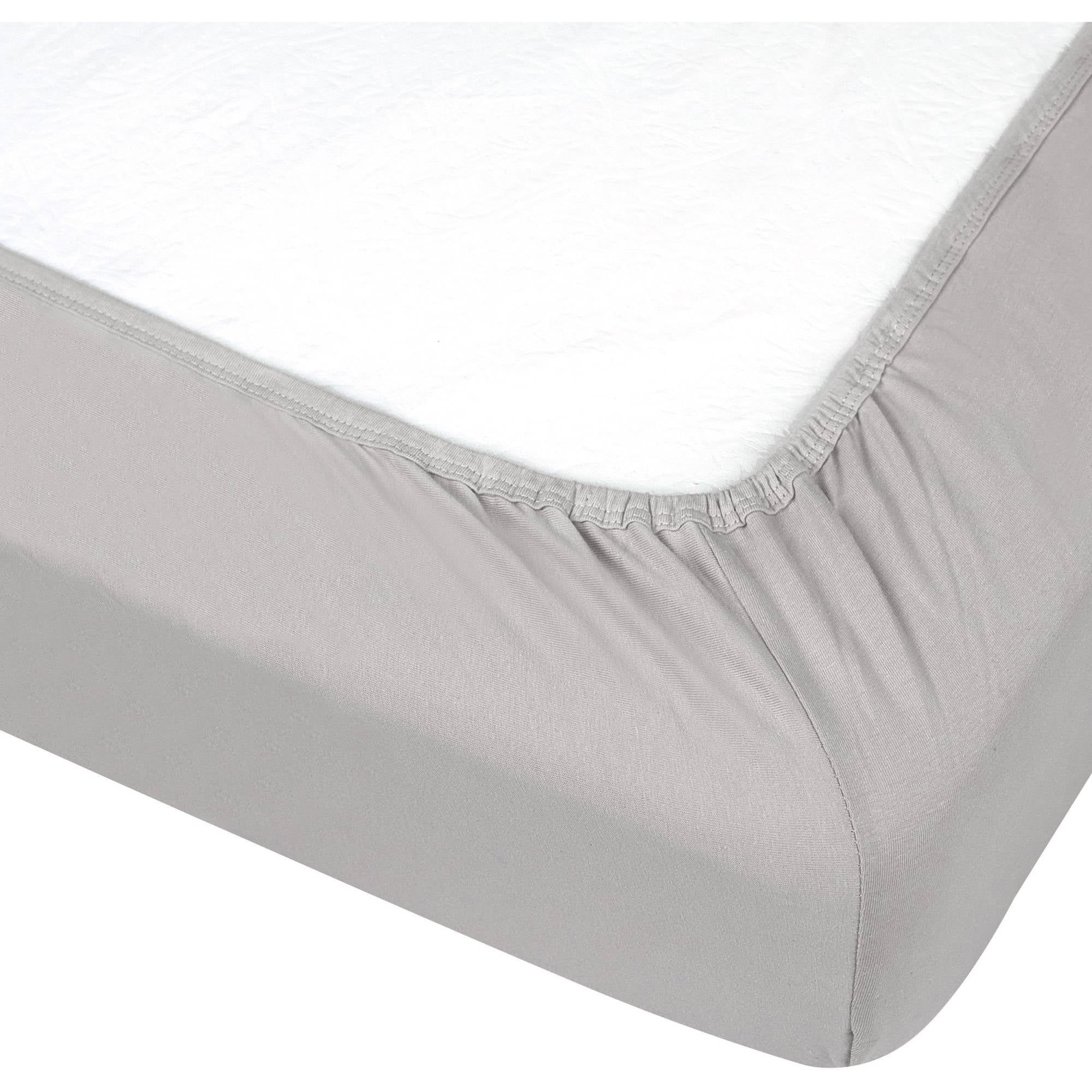 Kushies - Crib Fitted Sheet Organic Jersey - Grey