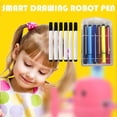 thumbnail image 7 of 6PCS Drawing Robot Pen,Smart Drawing Robot Replacement Markers Set,12 Colors 6 Pens, Drawi Refill and Robots Refill robot pens artists markers Kindergarten Pen Drawing pens smart robot drawing, 7 of 7