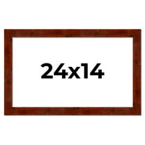 24x14 Walnut Brown Veneer Real Wood Picture Frame Width 1.75 inches | Interior Frame Depth 0.5