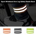 thumbnail image 2 of 1 Pair Cycling Wristbands Reflective Strips Portable Extra Wide Stretchable Hand Leg Strap Riding Safety High Elastic Outdoor Sport Night Running Safety Armband Cycling Accessories, 2 of 7
