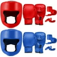 thumbnail image 2 of 14pcs Boxing Set Including 2 Pair Of 16 Oz Boxing Gloves Headgear Helmet Boxing Hand Wraps Sport Mouth Guards For Adults Youth Beginners Training Equipment, 2 of 10