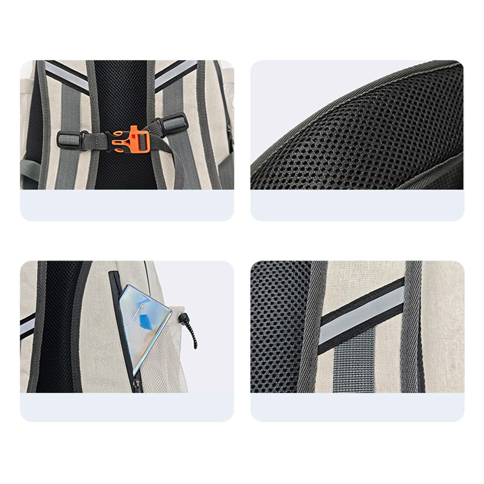 QccHieUs Large Tennis Bag Badminton Racket Bag Backpack Secure Reflective Strips Portable Black
