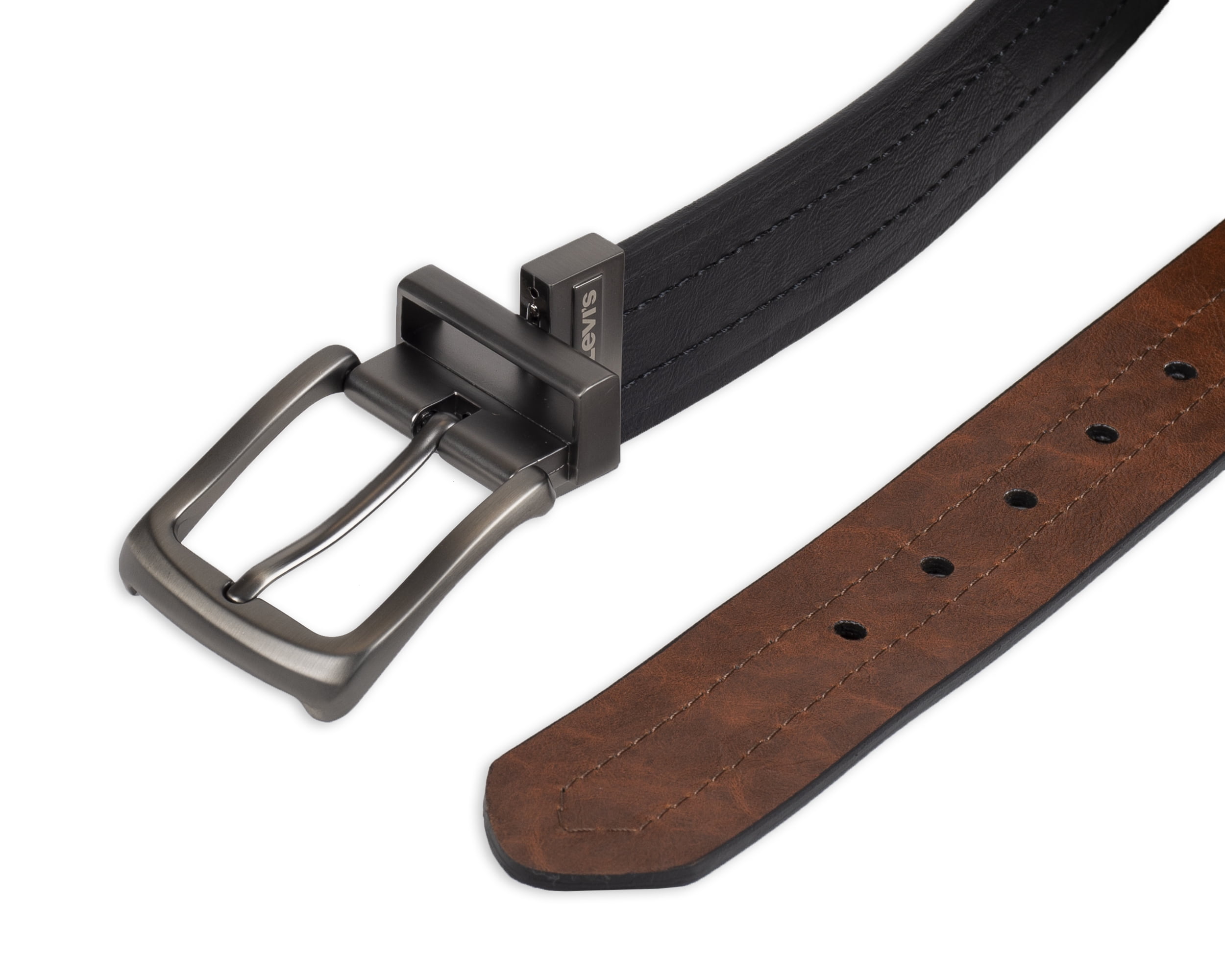 Levi's Men's Two-in-One Reversible Casual Belt, Brown/Black