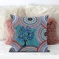 thumbnail image 3 of Amrita Sen Boho Mandala Plant Indoor/Outdoor Pillow with Removable Cover in Blue Red Yellow16x16, 3 of 4