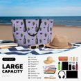 thumbnail image 5 of Beach Bag - Purple Wine Element Pattern Large Beach Tote Bag, Beach Bags For Women With Zipper Beach Essentials, Swim Pool Bag Large Tote, 5 of 7