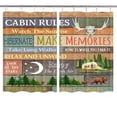 thumbnail image 2 of Camper RV Kitchen Curtains for Travel Trailer Bathroom, Farmhouse Camping Rules Kitchen Curtains, Happy Camp Outdoor Kitchen Curtains Window Drape Treatment Fabric 2 Panels 27.5 x 39 Inch, 2 of 5
