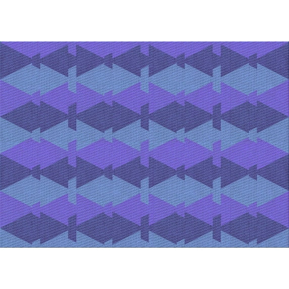 Ahgly Company Machine Washable Indoor Rectangle Transitional Purple Amethyst Purple Area Rugs, 8' x 10'