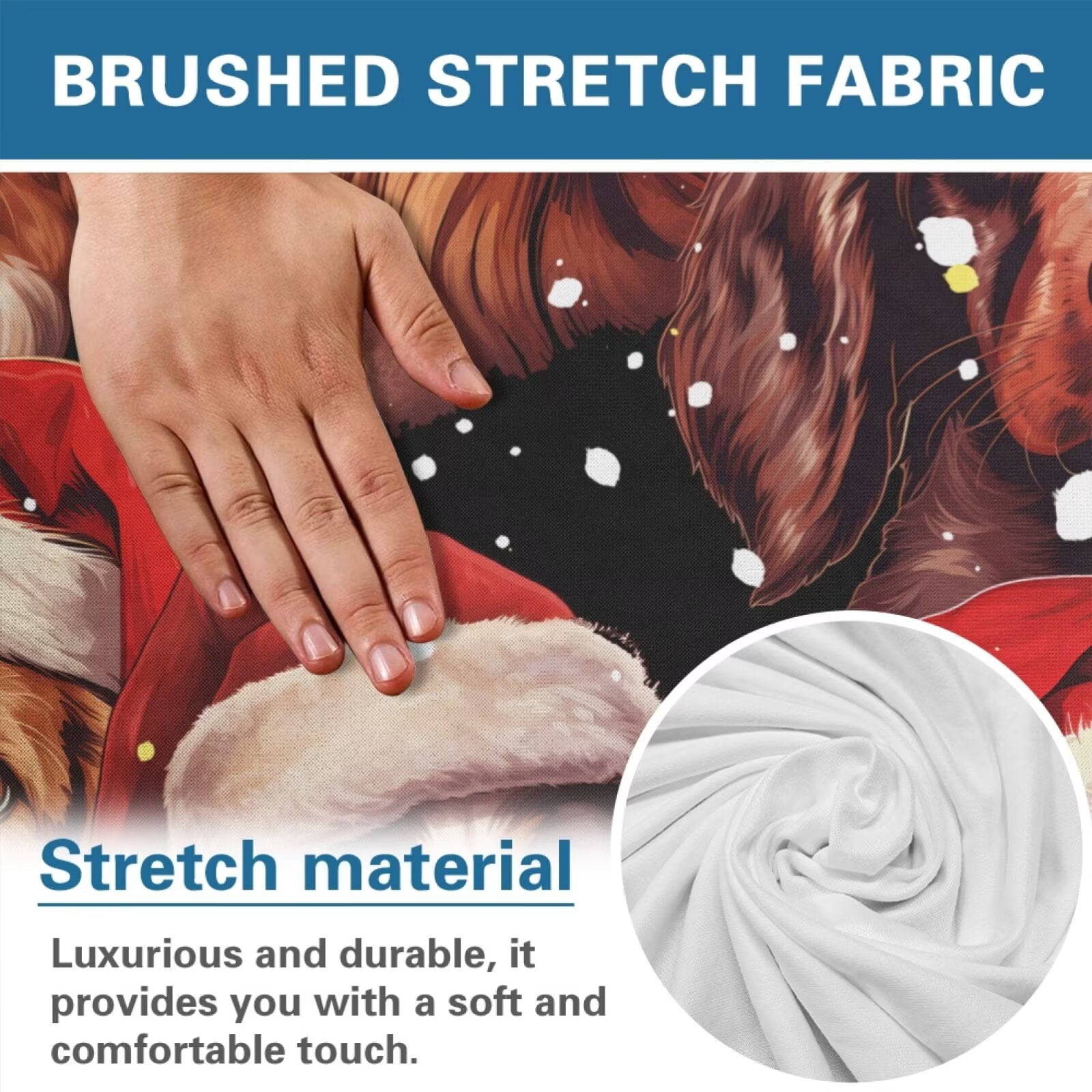 Yuyamidu Christmas Reclining Chair Covers 4 Pieces Dachshund Recliner Sofa Slipcovers with Pocket Breathable Lazyboy Cover for Recliner Chair Gift for Housewarming