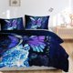 thumbnail image 3 of Juego de Funda Nórdica King Size,Juego de Cama Mariposa Ocean Galaxy Whale para Dormitorio, 3 of 8