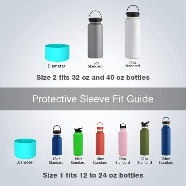 WAPEST Protective Silicone Boot for Hydroflask Water Bottle 12oz - 40oz,  Anti-Slip Bottom Sleeve Cover, Compatible with Simple Modern,Takeya,MIRA