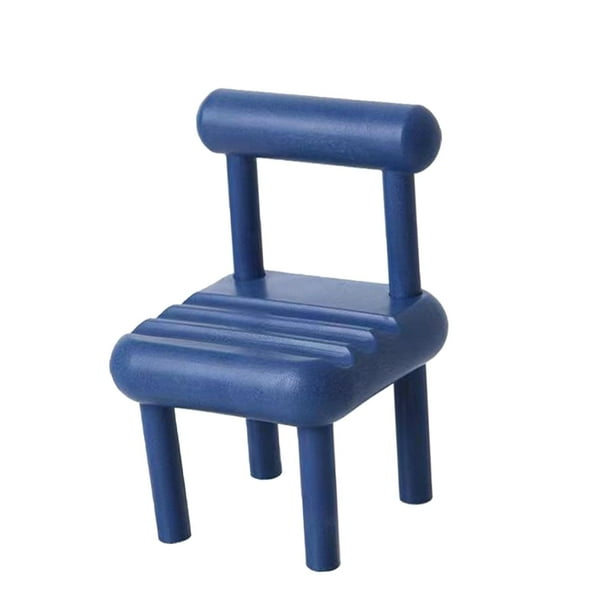 Soporte para teléfono con forma de silla, adorno para smartphone, escritorio universal multiángulo Azul