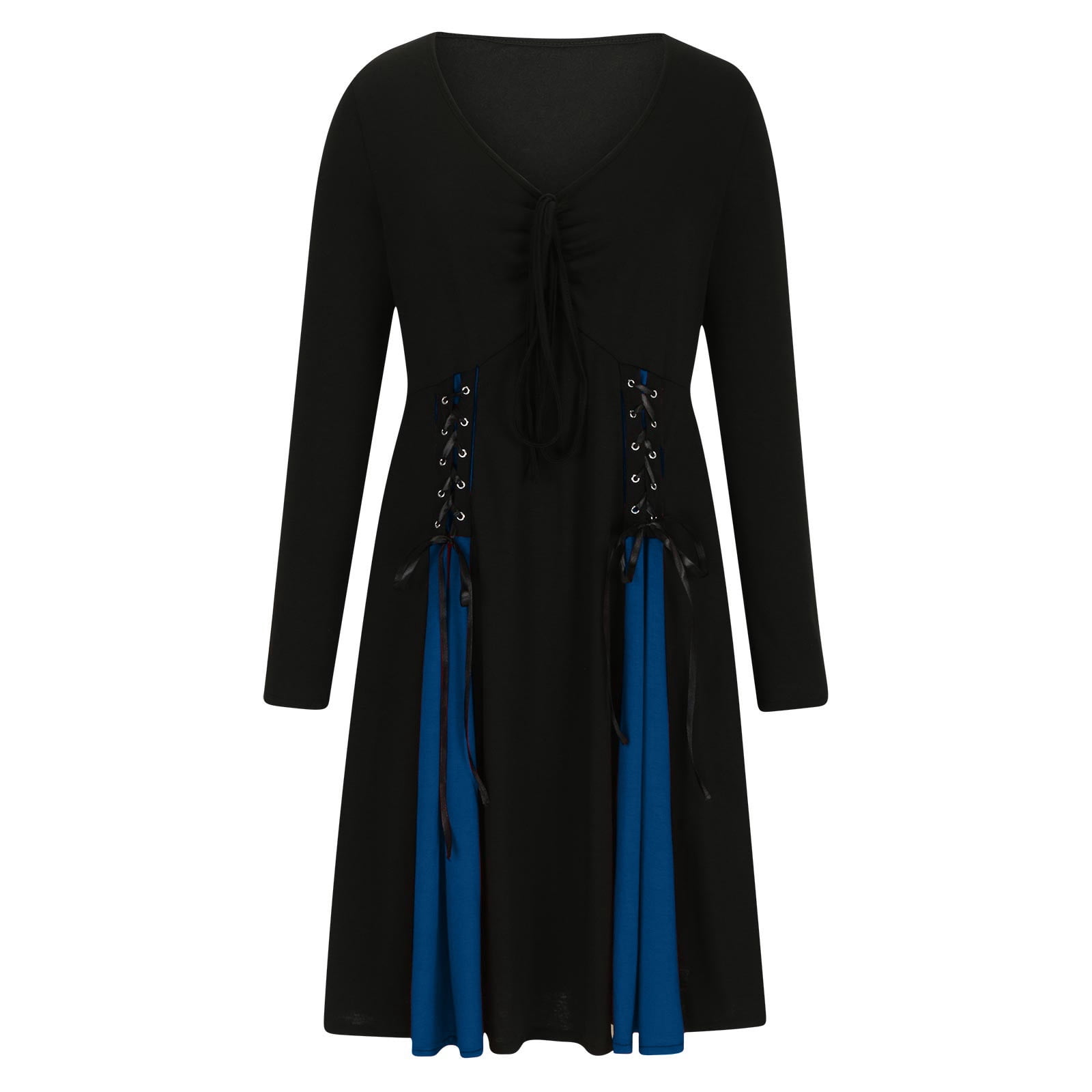 DDAPJ pyju Gothic Steampunk Dresses for Women Victorian Queen Ball Gown Masquerade Dress Party Dresses Prime Sales Today Blue L