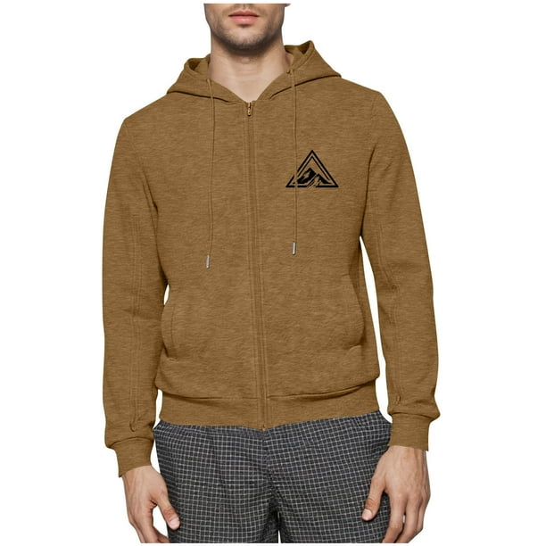Ceisia Men's Hooded Zipper Closure Functional Pockets Gift Casual Style Coat - 60%Polyester-5%Spandex-35%Cotton for Daily & O utdo...